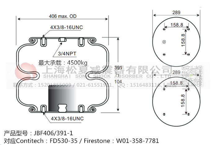 JBF406/391-2橡膠<a href='http://m.gwclcustomerapp.com/' target='_blank'><u>空氣彈簧</u></a>