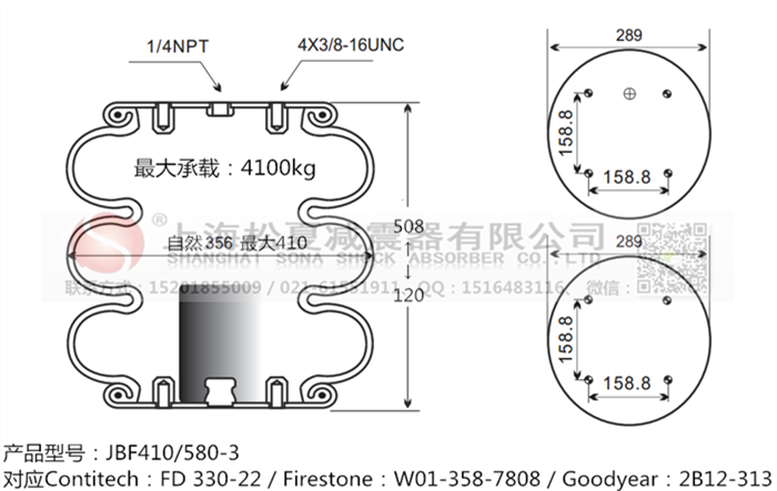 JBF410/580-3橡膠<a href='http://m.gwclcustomerapp.com/' target='_blank'><u>空氣彈簧</u></a>